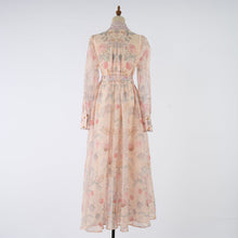Load image into Gallery viewer, Women Spring Autumn Two Piece Set Printed Single Breasted Maxi Dress