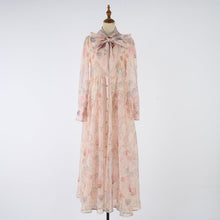 Load image into Gallery viewer, Women Spring Autumn Two Piece Set Printed Single Breasted Maxi Dress