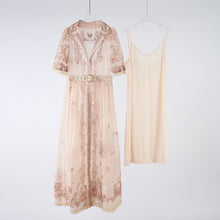 Load image into Gallery viewer, Women Summer Printed Buttons Stand Up Collar Maxi Dress