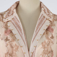 Load image into Gallery viewer, Women Summer Printed Buttons Stand Up Collar Maxi Dress
