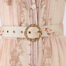 Load image into Gallery viewer, Women Summer Printed Buttons Stand Up Collar Maxi Dress