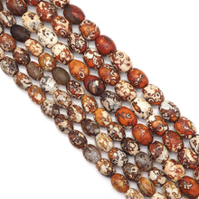 Load image into Gallery viewer, Red Brown Tibetan Agate Barrel Beads, Sku#U1738
