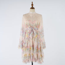 Load image into Gallery viewer, Women Short Printed Dress With Button Down Front