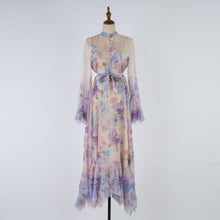 Load image into Gallery viewer, Women Printed Button Up Long Dress