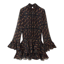 Load image into Gallery viewer, Women Clothing Western Floral Print Seersucker Dress