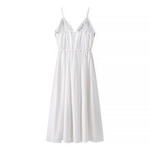 Load image into Gallery viewer, Autumn Embroidery Heavy Industry Sweet Fresh Robe Vacation Beach Vest Maxi Dress