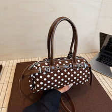 Load image into Gallery viewer, Women's Polka-Dot Tote Bag – PU Leather Pillow Bag with Multiple Compartments