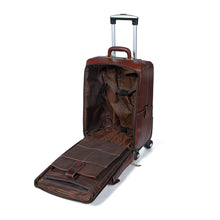 Load image into Gallery viewer, Leather Carry-On Trolly Bag