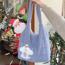 Load image into Gallery viewer, Korean Style Plush Dog Shoulder Bag for Women - Cute Embroidered Streetwear Crossbody Bag