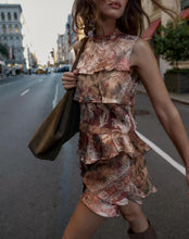 Load image into Gallery viewer, Fall Women Clothing Printing Laminated Decoration Mini Dress