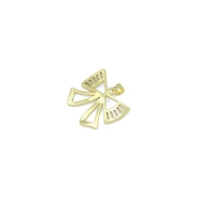 Load image into Gallery viewer, Baguette CZ Gold Bow  Shape Charm Pendant, Sku#LX747