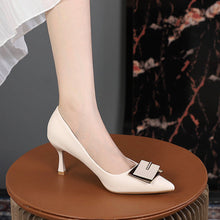 Load image into Gallery viewer, Women's Stiletto Heels | Rhinestone Pointed-Toe PU Leather Pumps