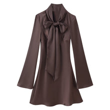 Load image into Gallery viewer, Autumn Women Coat Silk Satin Texture Scarf Dress