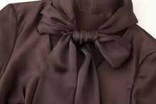 Load image into Gallery viewer, Autumn Women Coat Silk Satin Texture Scarf Dress