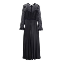 Load image into Gallery viewer, Women Clothing Winter Sexy Long Sleeve Lace Stitching Dress