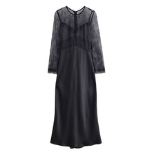 Load image into Gallery viewer, Women Clothing Winter Sexy Long Sleeve Lace Stitching Dress