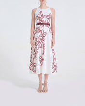Load image into Gallery viewer, Women High End Three Dimensional Printed Round Neck High Waist A Line Dress
