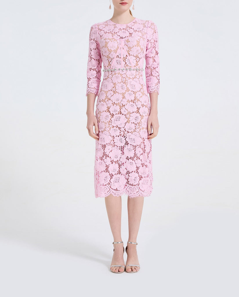 Women Lace Fishbone Beaded Dress A Fitted And Hourglass Shaped Dress