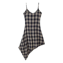 Load image into Gallery viewer, Women All Match Asymmetric Plaid Dress