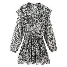 Load image into Gallery viewer, Women Clothing Western with Belt Printed Mini Dress