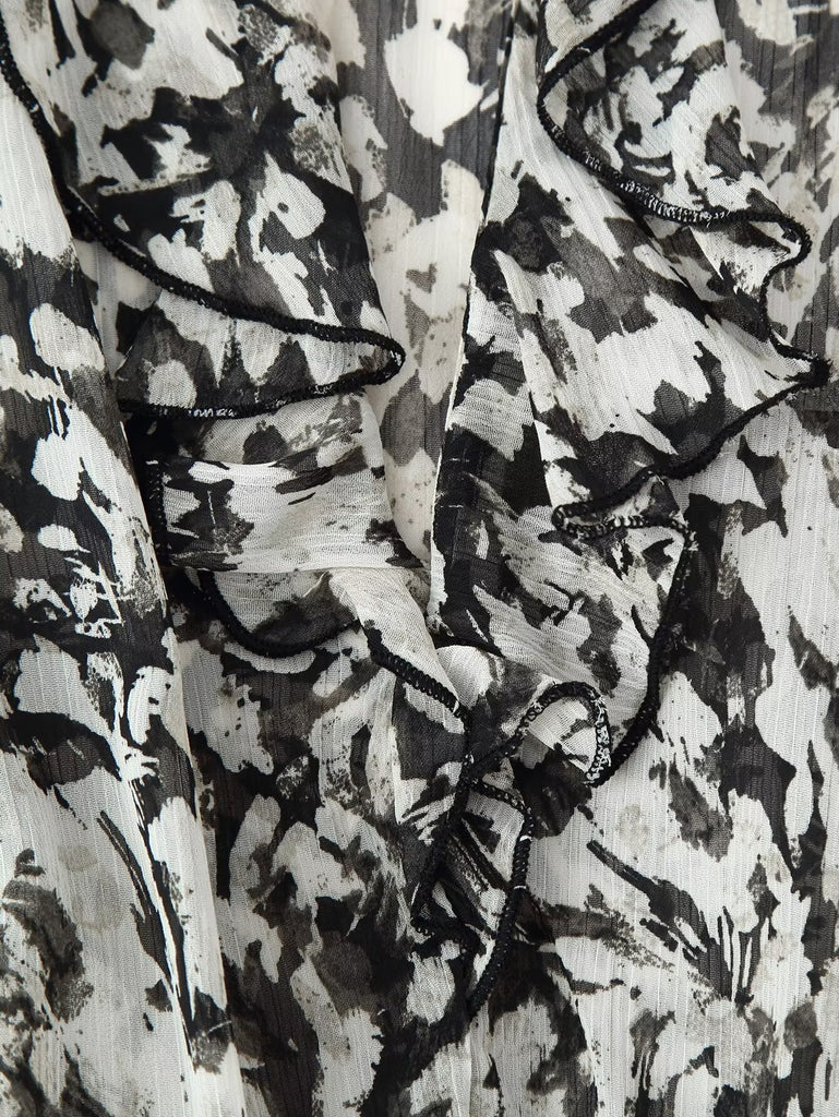 Women Clothing Western with Belt Printed Mini Dress