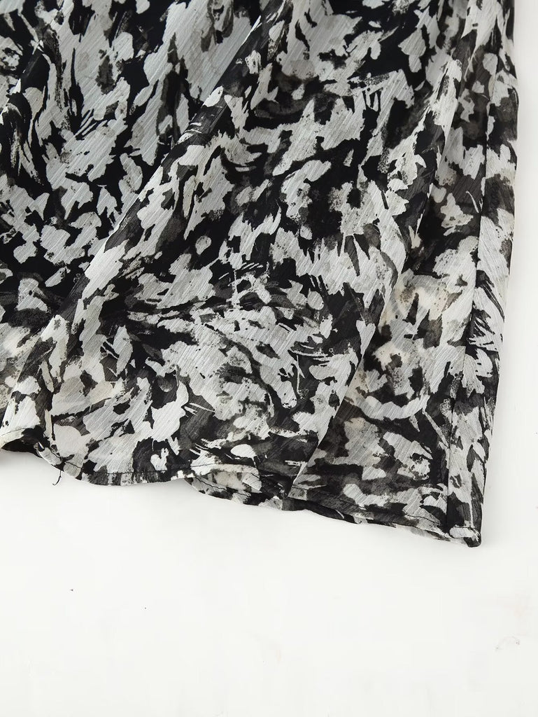 Women Clothing Western with Belt Printed Mini Dress