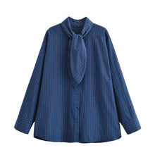 Load image into Gallery viewer, Women Clothing Cotton Scarf Plaid Shirt