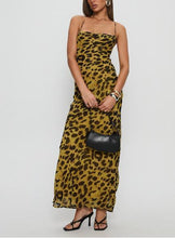 Load image into Gallery viewer, Women Clothing All Match Classic Printing Lace up Backless Dress