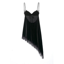 Load image into Gallery viewer, Women Clothing Simple Velvet Lace Midi Dress
