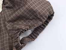Load image into Gallery viewer, Women Plaid Small round Collared Dress