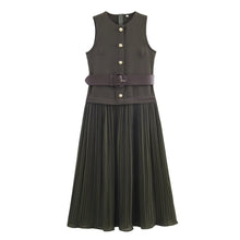 Load image into Gallery viewer, Women Clothing with Belt Stitching Midi Dress