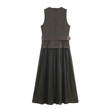 Load image into Gallery viewer, Women Clothing with Belt Stitching Midi Dress
