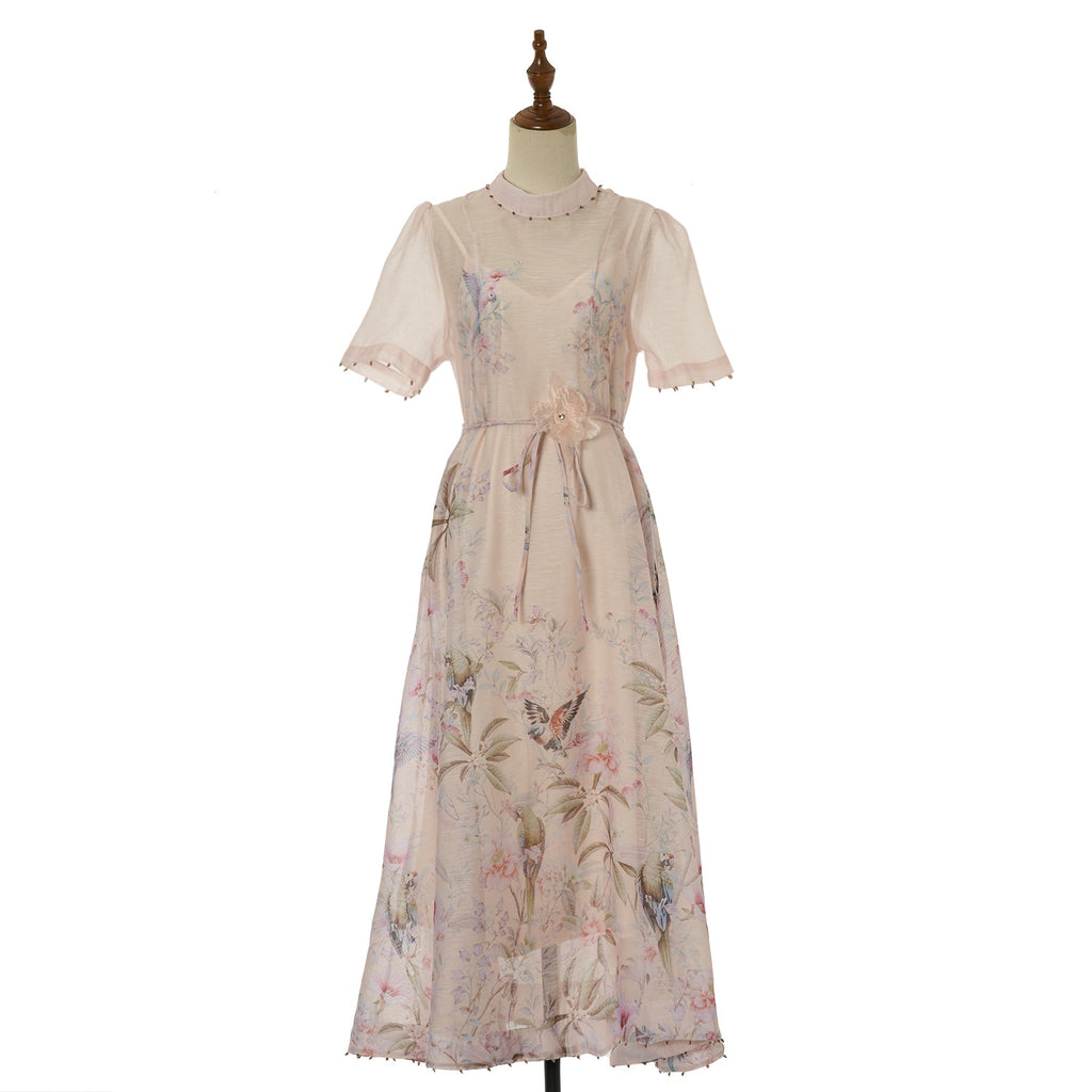 Women Short Sleeved Loose Fitting Dress Set