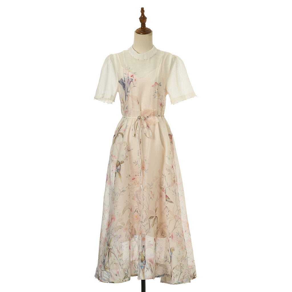 Women Short Sleeved Loose Fitting Dress Set