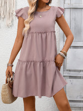 Load image into Gallery viewer, Summer Women Clothing Ruffled Bohemian Solid Color Dress