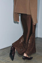 Load image into Gallery viewer, Women Lace Silk Satin Skirt