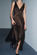 Load image into Gallery viewer, Women Clothing Slim Silk Satin Texture Maxi Dress
