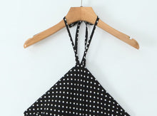 Load image into Gallery viewer, Women Clothing French Vacation Polka Dot Backless Sexy Halter Cami Dress