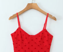 Load image into Gallery viewer, Women All Match Low Collar Lovely Polka Dot Mini Strap Dress