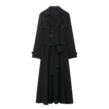 Load image into Gallery viewer, Autumn Winter Women Clothing Waist Controlled Western Trench Coat Dress Women