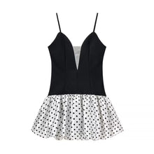 Load image into Gallery viewer, Women Clothing Sexy Polka Dot Stitching Strap Short Dress