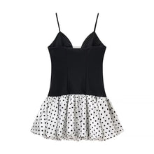 Load image into Gallery viewer, Women Clothing Sexy Polka Dot Stitching Strap Short Dress