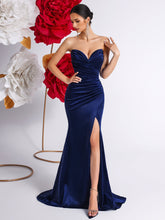 Load image into Gallery viewer, High Grade Slim Fit High End Evening Dress Cocktail Host V neck Sexy Split Dress
