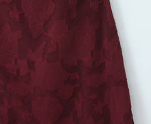 Load image into Gallery viewer, Off Shoulder Fitted Waist Backless Lace up Strap Dress Women Retro Elegant Jacquard French Maxi Dress