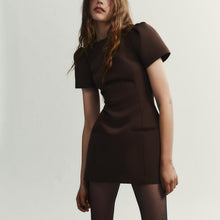 Load image into Gallery viewer, Graceful Fashionable Women Pleated Pocket Short Dress
