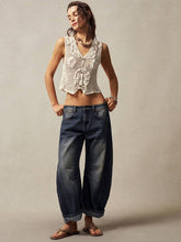 Load image into Gallery viewer, Women Knitted Blouse With Patterned Buttons