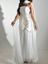 Load image into Gallery viewer, Women Clothing Winter Sexy Backless Sleeveless Solid Color Tube Top Mesh Stitching Dress