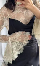 Load image into Gallery viewer, Women Clothing Product Lace Lined Black Camisole Dress