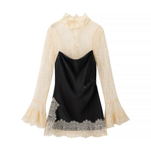 Load image into Gallery viewer, Women Clothing Product Lace Lined Black Camisole Dress