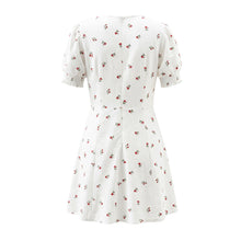 Load image into Gallery viewer, Autumn Women Clothing Waist Controlled Fashionable Sweet Puff Sleeve Dress Women